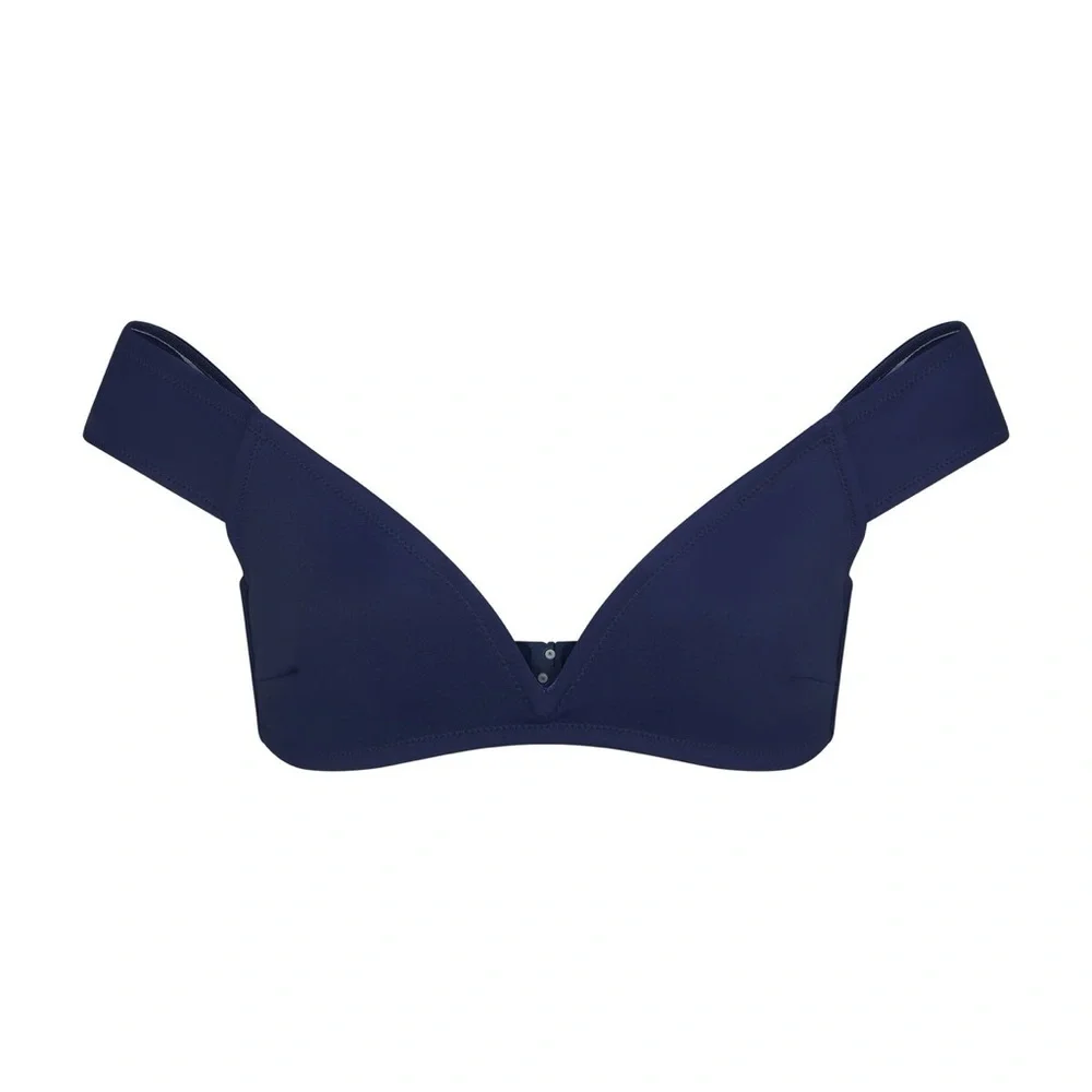 Skims | NWT Off Shoulder Shaping Swim Top Midnight Blue XS
